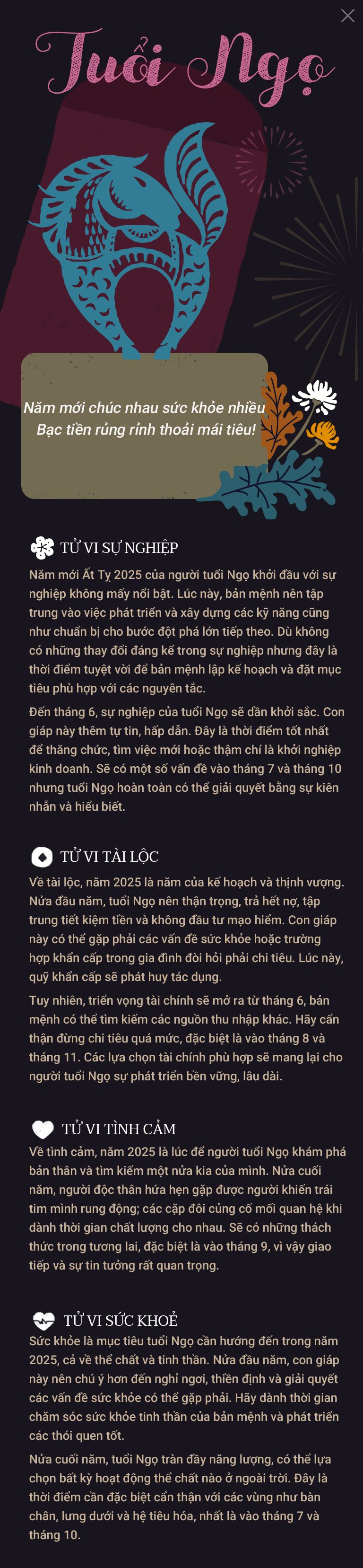 Tử vi năm Ất Tỵ 2025: Xem tài lộc, vận mệnh 12 con giáp trong năm - 25