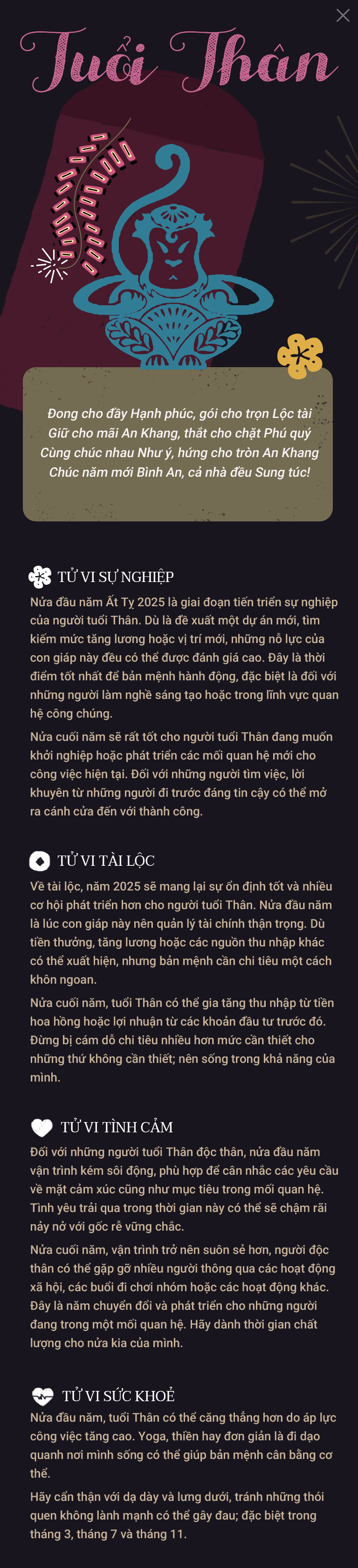 Tử vi năm Ất Tỵ 2025: Xem tài lộc, vận mệnh 12 con giáp trong năm - 31