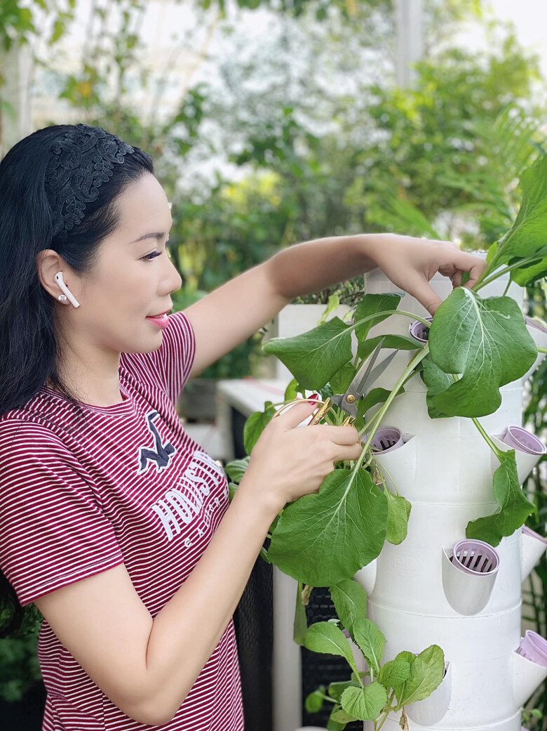 Á hậu ở nhà 10 tỷ để tay trần làm đất trồng rau, từng khoe khu vườn bội thu của chồng đại gia - 19