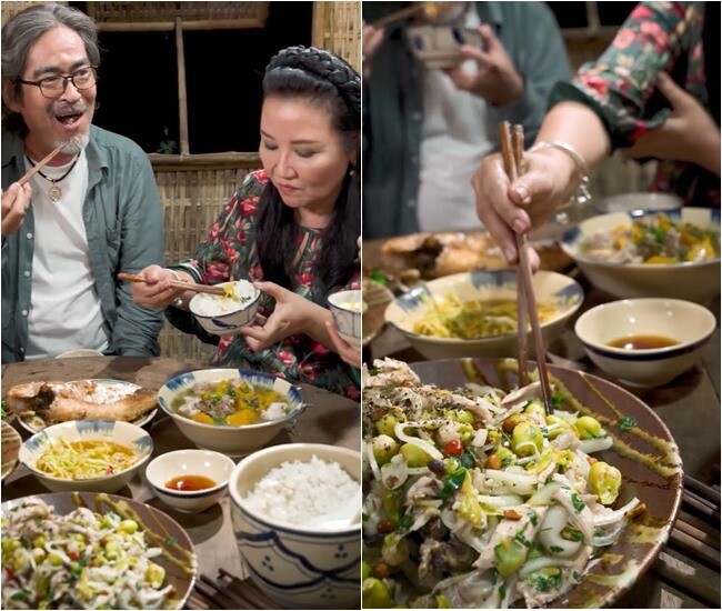 Bữa cơm gia đình đã hoàn tất. Mọi người đều tấm tắc khen những món ăn của Ngân Quỳnh và đặc biệt xuýt xoa trước 2 món bông sầu riêng lạ miệng.