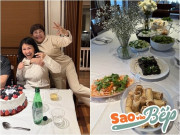 Bếp Eva - Vợ cũ 70 tuổi của Đàm Vĩnh Hưng khéo nấu nướng, làm bàn tiệc dài mừng sinh nhật con gái đủ món ngon