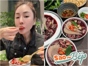 Bếp Eva - Nữ ca sĩ nổi tiếng tự làm tiết canh "giả" ngon hết sẩy, vợ trẻ Shark Bình cũng mê mẩn món này