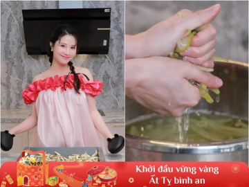 Sát ngày sinh nở, Diễm My 9x vẫn vác bụng bầu vào bếp làm mứt công phu để nhâm nhi ngày Tết