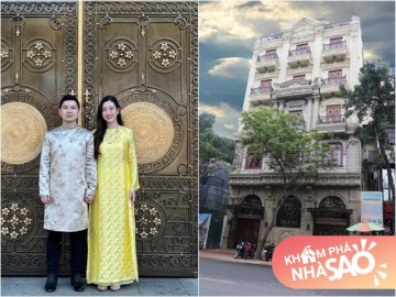 Dinh thự nhà chồng Hoa hậu Đỗ Mỹ Linh sừng sững nguy nga trên đất vàng, nhà đẻ lại vô cùng đơn sơ