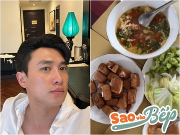Ông chủ ở nhà 45 tỷ khoe mâm cơm thanh đạm: Nhiều người nghĩ giúp việc hay mẹ tôi nấu rồi tôi quay