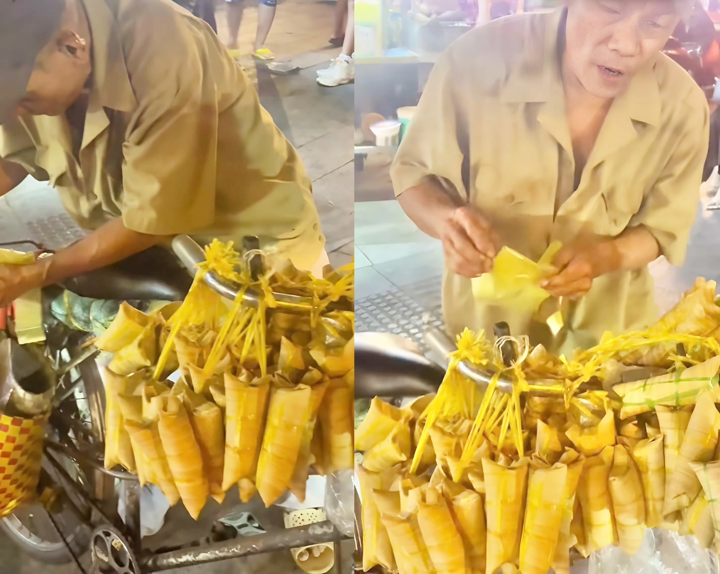 Mỗi chiếc bánh, chú chỉ bán với giá 5.000 đồng