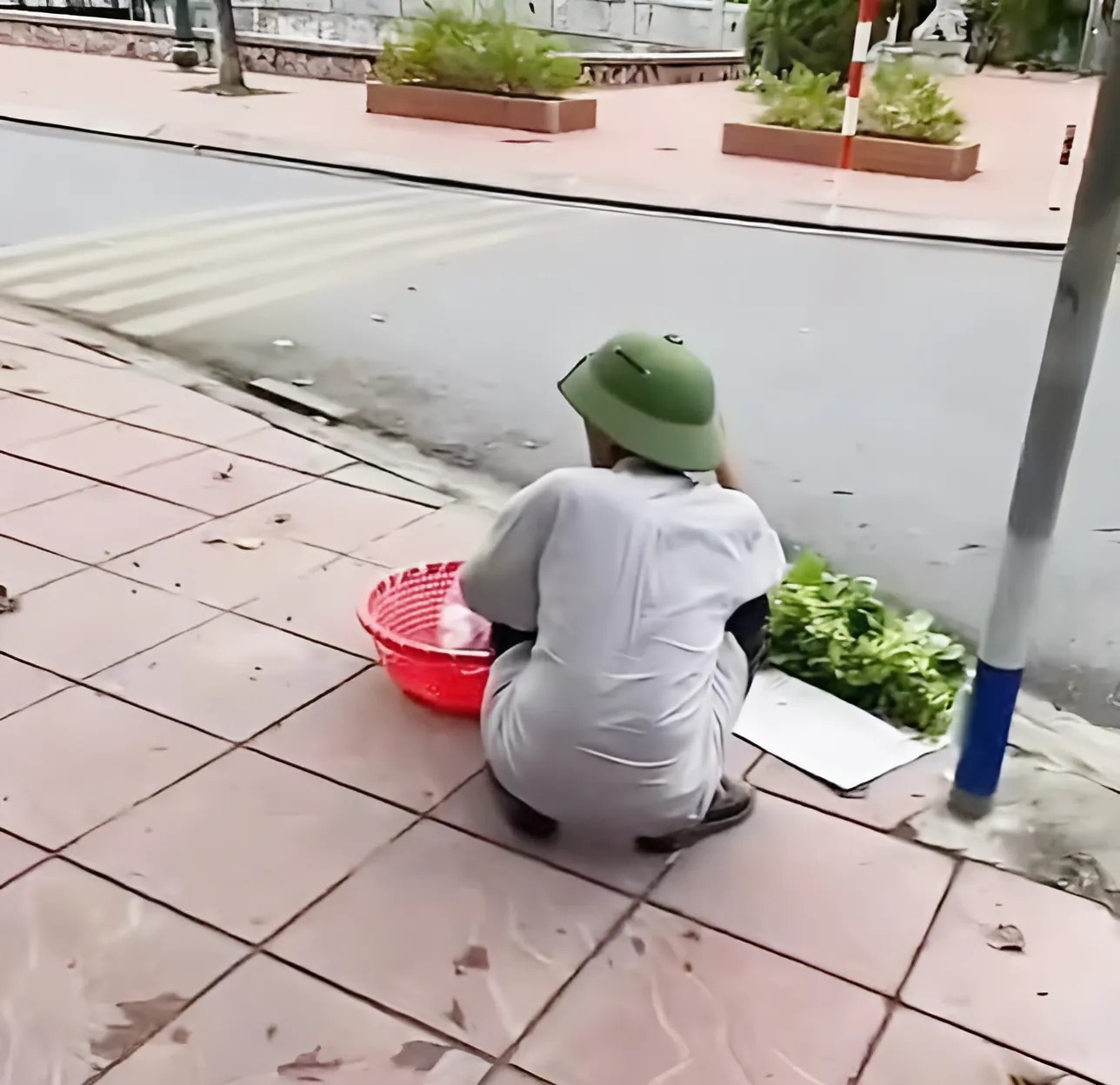Vô tình gặp ông cụ ngồi bán rau bên đường, nam thanh niên có hành động ...