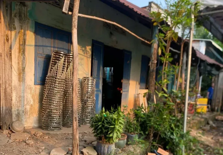 Ngôi nhà nơi em học sinh lớp 9 bị điện giật tử vong. Ảnh: CTV