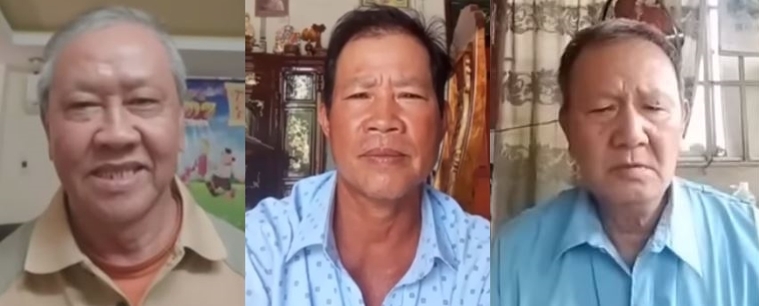 Chú Sinh, chú Thành và chú Quay đã gặp lại nhau sau bao năm xa cách