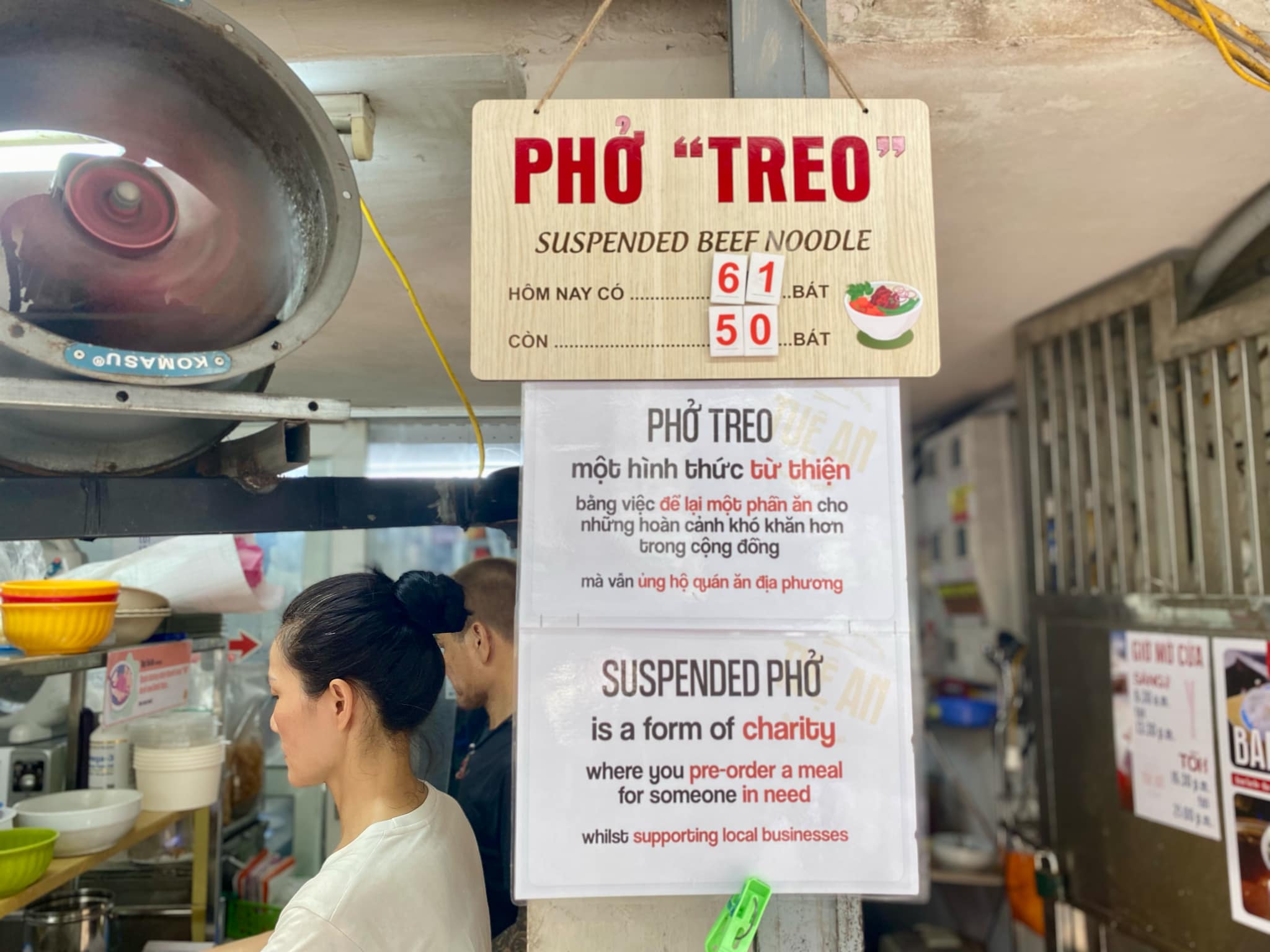 Hình thức treo phở nhận được sự ủng hộ của nhiều người
