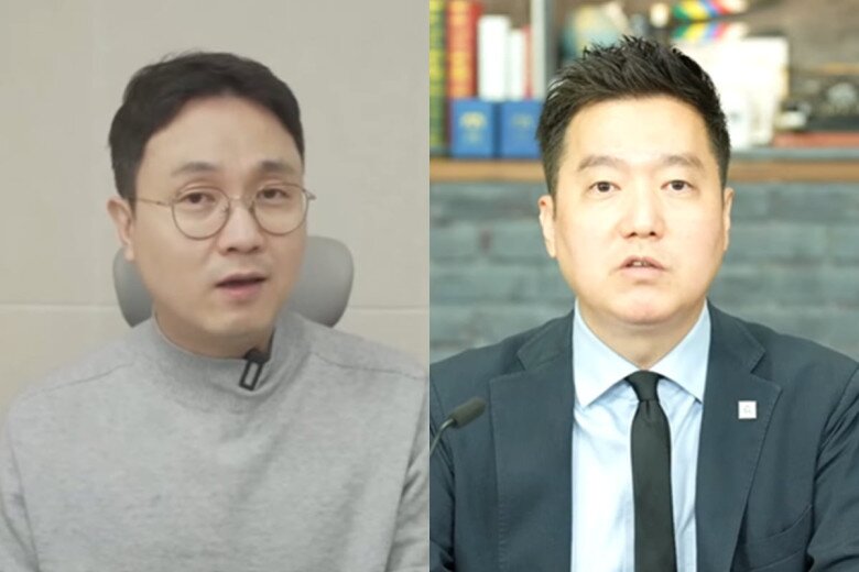 YouTuber Lee Jin Ho (trái) và người phát ngôn của Viện Garo Sero (phải).