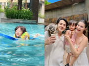 Giải trí - Ái nữ của Đông Nhi 5 tuổi đã bơi như "kình ngư", tiểu thư "cành vàng lá ngọc" nhưng mê vận động hệt con trai