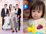 Giải trí - Con gái Hoa hậu Đỗ Mỹ Linh gần 2 tuổi đã thử thách tiếng Anh, bập bẹ chưa nói được vẫn cố gắng phát âm