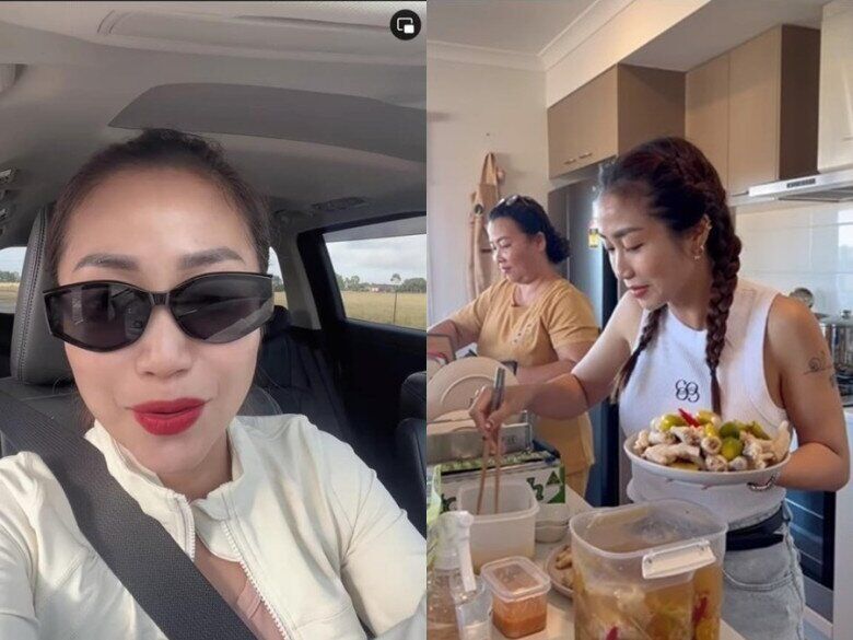 Nữ nghệ sĩ bận rộn chăm sóc con cái và làm việc kiếm tiền nơi xứ người.