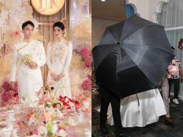 Sao Việt che dù kín mít trong đám cưới: Phương Nhi và Đỗ Mỹ Linh làm dâu nhà giàu, Quý Bình giấu vợ đại gia