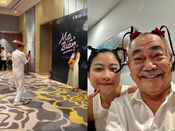 NSND Việt Anh cưng chiều chụp ảnh cho bạn gái kém 36 tuổi, tình trẻ chăm diện đồ hở hậu trùng tu đôi gò bồng đảo