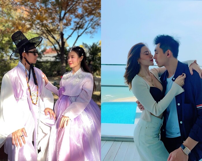 Vợ chồng Midu - Minh Đạt luôn có những hành động lãng mạn, ngọt ngào.