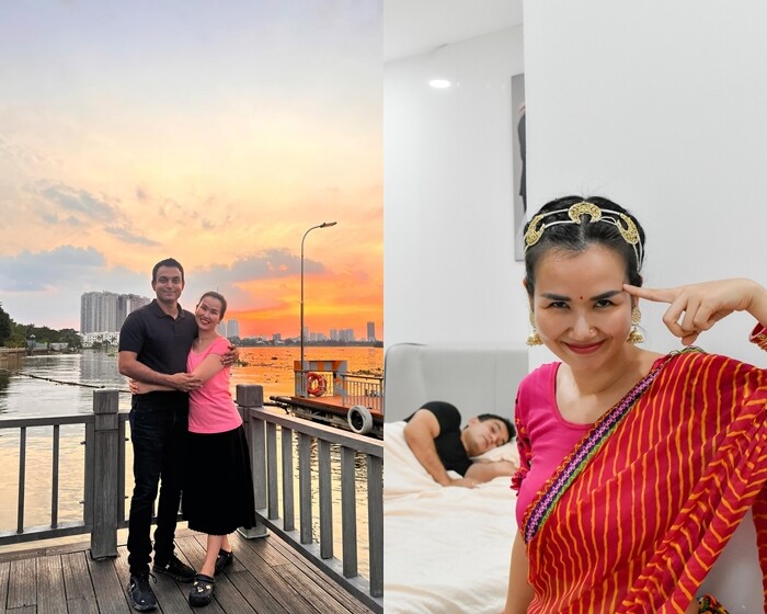 Võ Hạ Trâm được ông xã người Ấn yêu thương, chiều chuộng.