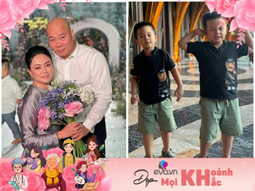 Cặp song sinh 6 tuổi đáng yêu, giống bố y đúc mà cô hiệu phó Văn Thùy Dương vất vả sinh ở tuổi U50