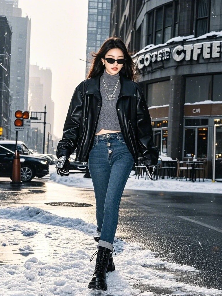 Khi kết hợp với skinny jeans, set đồ không chỉ giúp cân đối tỷ lệ cơ thể mà còn mang đến sự sành điệu, phá cách.