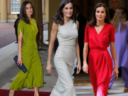 Thời trang - Phụ nữ 40+ học Hoàng hậu Tây Ban Nha 3 công thức diện váy liền thanh lịch, quyến rũ mà không bị đứng tuổi