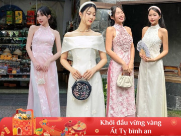 Kiểu áo dài vừa ngọt ngào vừa quyến rũ, giúp chị em khoe hờ hững xương quai xanh hot nhất Tết 2025