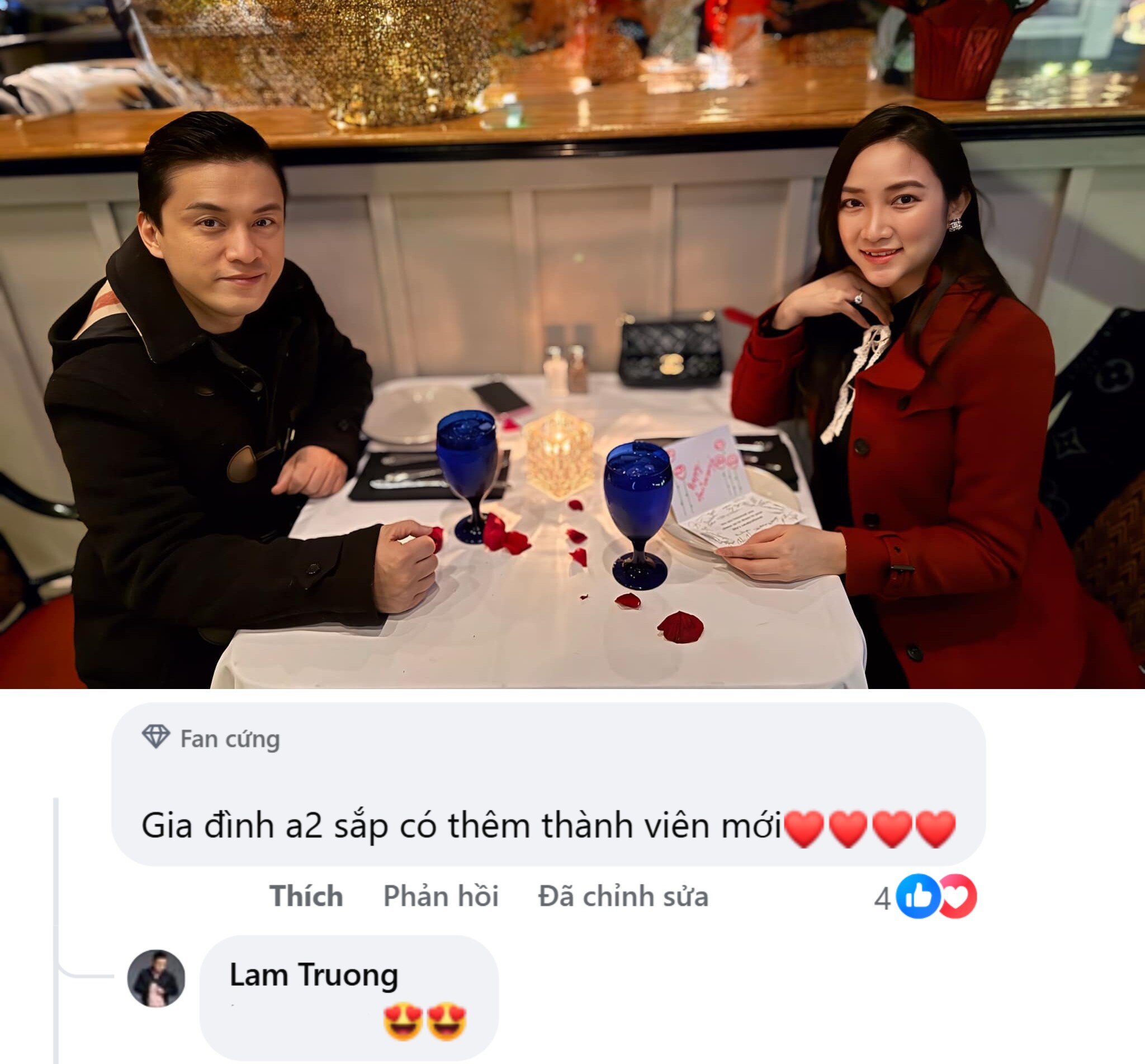 Nam ca sĩ úp mở khi được hỏi việc sắp đón thành viên mới.
