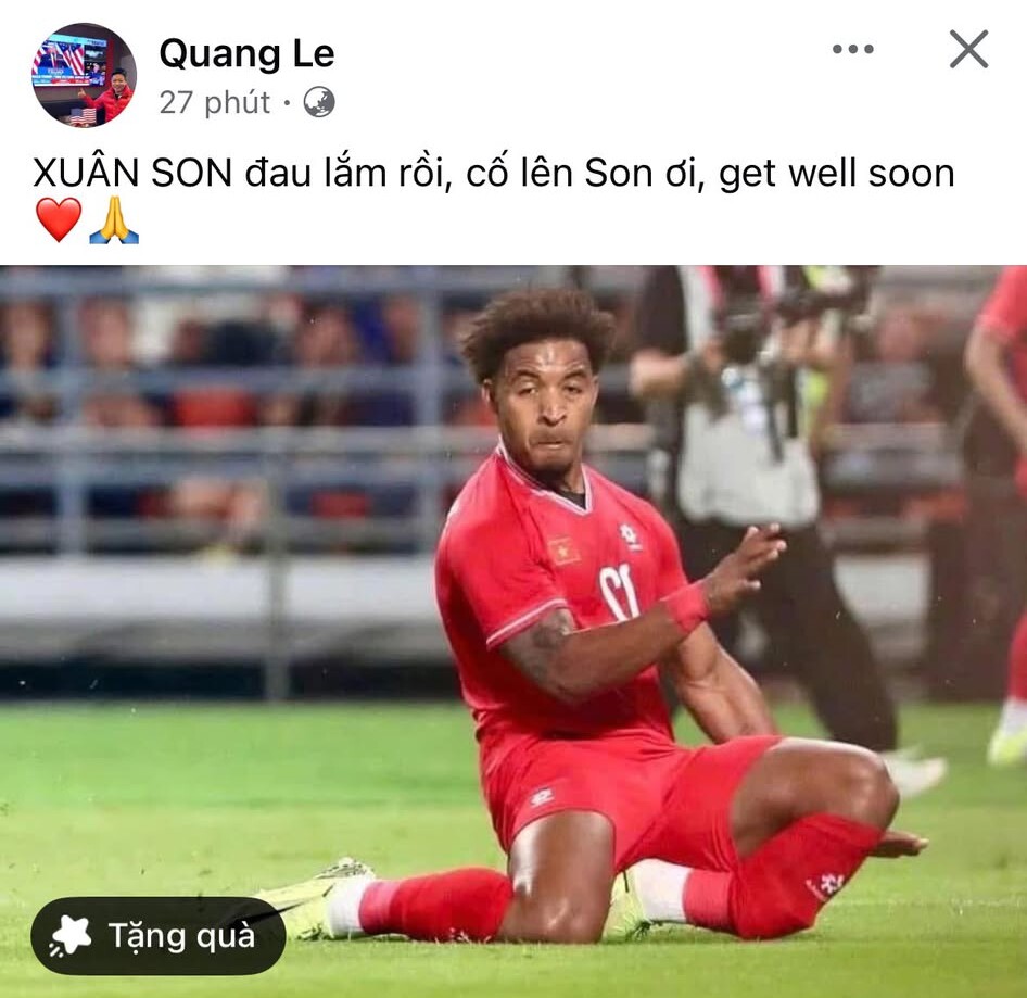 Ca sĩ Quang Lê nhắn nhủ lời động viên đến Xuân Son: Xuân Son đau lắm rồi, cố lên Son ơi, get well soon (tạm dịch: sớm khỏe lại).