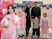 Giải trí - Vợ là Đại úy của NSND Tự Long lên đồ xúng xính cho 3 con, nhà có trai có gái đều giống bố y đúc