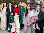 Giải trí - Chồng chủ tịch của Đỗ Mỹ Linh khoe ảnh gia đình trước cổng biệt thự, 3 cháu ngoại Bầu Hiển cực đáng yêu