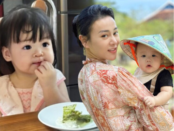 Trái ngược con sao Việt ăn dặm: Ái nữ Đỗ Mỹ Linh khiến mẹ nổi quạu, bé khác ngấu nghiến ăn không kịp bón