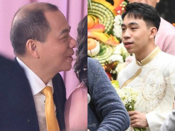 Tỷ phú Phạm Nhật Vượng trong lễ ăn hỏi con trai