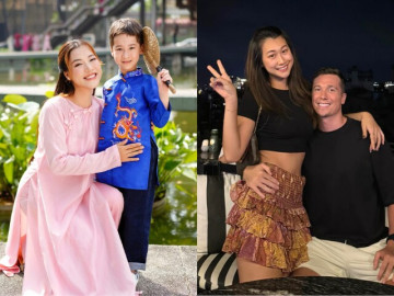 Chồng Tây cũ của Hoàng Oanh đưa con trai đi chơi với bạn gái mới, bé Max cực thân với mẹ kế tương lai