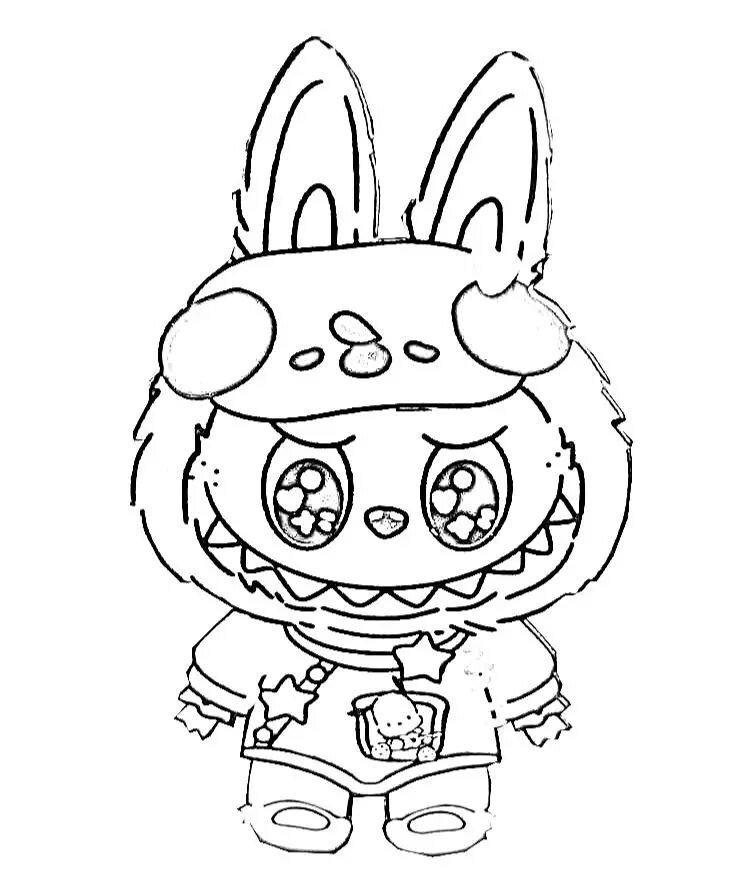 15 bức tranh tô màu labubu phiên bản ngộ nghĩnh cho bé sáng tạo (P2)