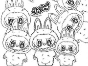 Nuôi con IQ EQ - 15 bức tranh tô màu labubu phiên bản ngộ nghĩnh cho bé sáng tạo (P2)