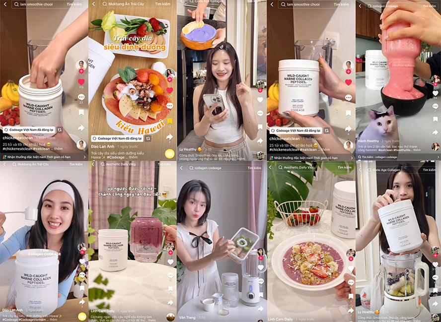 Collagen kết hợp với sinh tố đang trở thành trào lưu hot trong cộng đồng làm đẹp hiện nay! (Nguồn: TikTok Việt Nam)