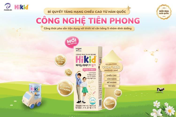 Sữa Hikid pha sẵn với công thức từ Hàn Quốc