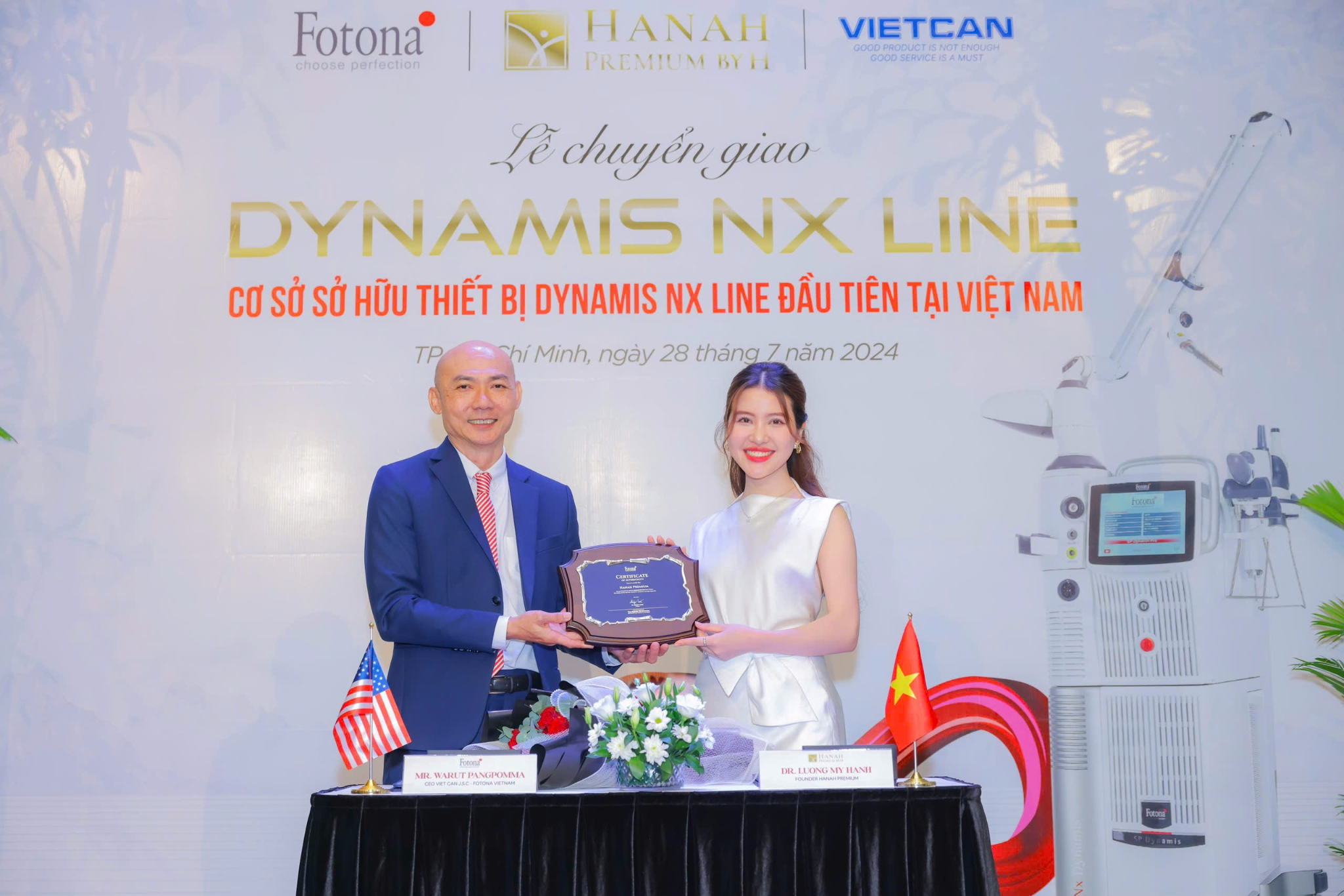 Tháng 7/2024, Hanah Premium sở hữu Fotona Dynamis NX Line tại Việt Nam.