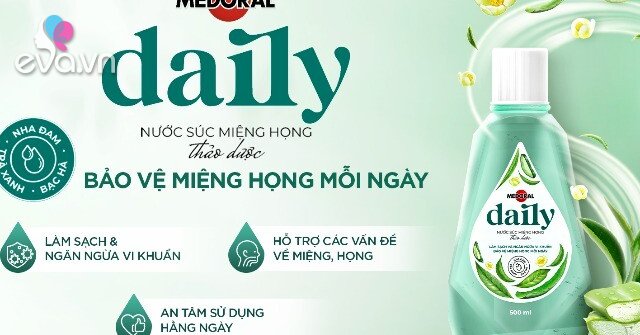 Nước súc miệng họng thảo dược Medoral Daily: Giải pháp 2 trong 1 để bảo vệ sức khoẻ