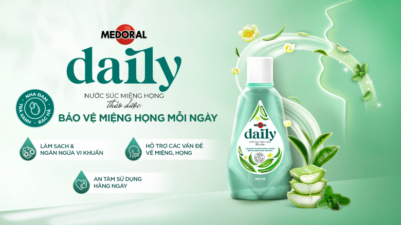 Nước súc miệng thảo dược hàng ngày Medoral: Giải pháp 2 trong 1 bảo vệ sức khỏe - 1