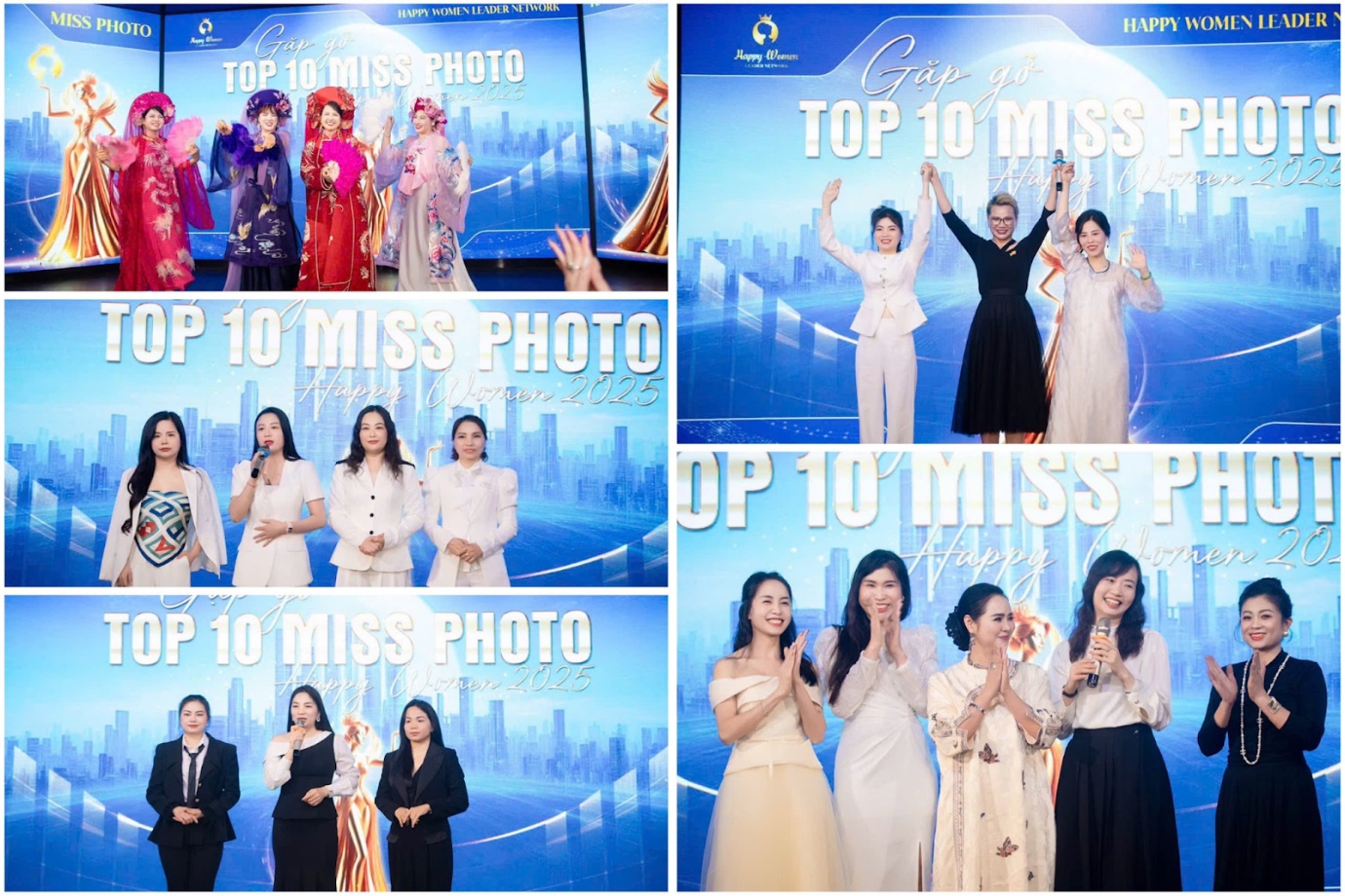 Màn giới thiệu theo trend bling của các mentor và thí sinh trong Top 10 Miss Photo Happy Women thực sự bùng nổ, đầy khí chất và cuốn hút