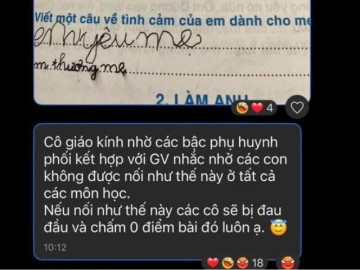 Cô giáo tiểu học đau đầu nhức óc sau khi chấm bài tập về nhà, nhắn tin vào nhóm lớp cầu cứu phụ huynh