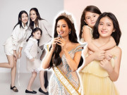 Đẹp - 2 con gái khác cha của Như Vân hưởng gen mẹ Hoa hậu: Con gái đầu chân dài, bé út lai Tây xinh như búp bê