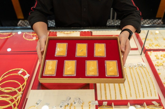 Giá vàng trong nước giảm trở lại