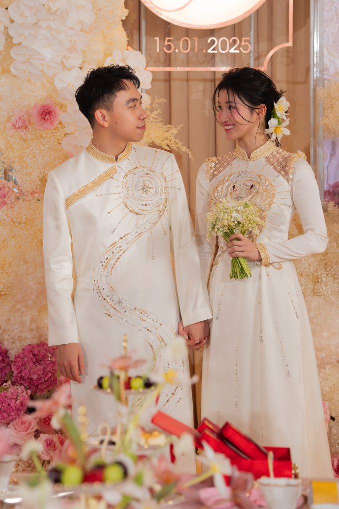 Phạm Nhật Minh Hoàng - Phương Nhi trong lễ ăn hỏi tại Thanh Hóa ngày 15/1/2025.