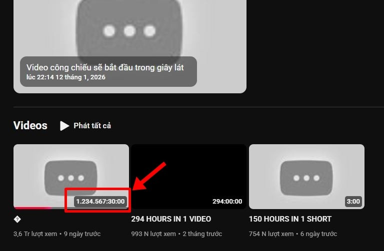 Đoạn video dài 1,2 triệu giờ (tương đương 140 năm) khiến mạng xã hội hoang mang.