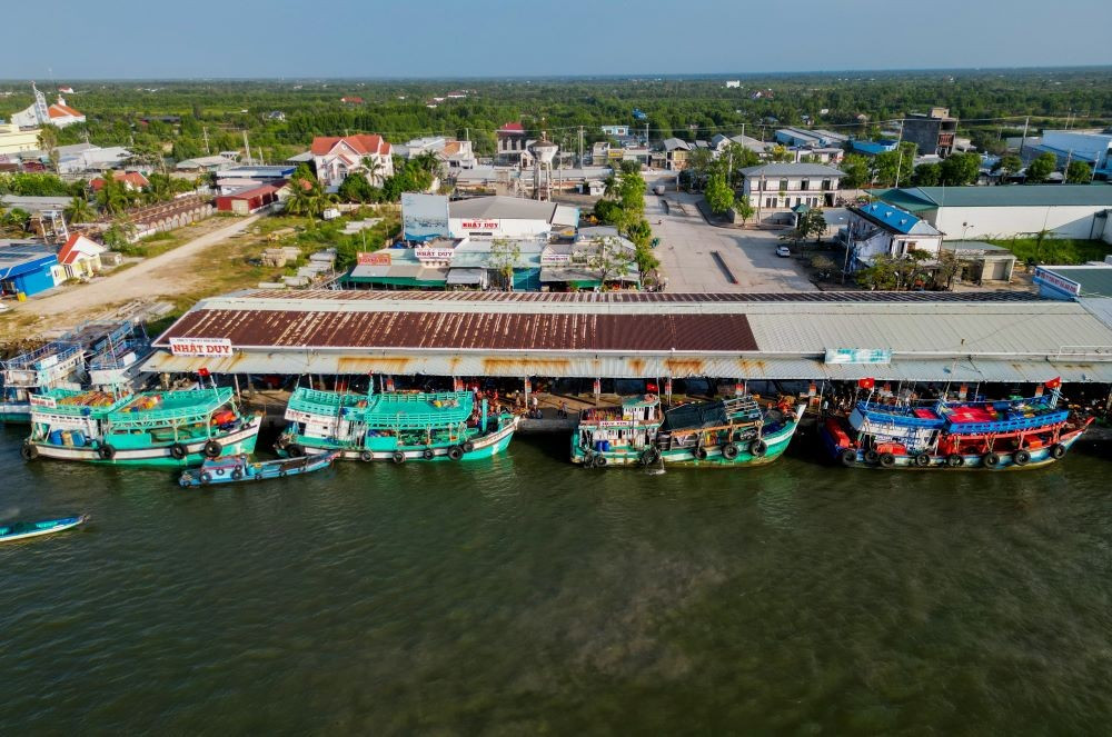 Ghi nhận tại Cảng cá Sông Đốc (xã Sông Đốc, tỉnh Cà Mau) những ngày cuối năm trở nên nhộn nhịp hơn thường lệ. Tàu nối nhau cập bến, khoang đầy ắp cá, mang theo niềm vui và hy vọng về một cái Tết ấm no cho bà con ngư dân.