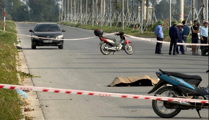 Hiện trường vụ trọng án tại trục đường B4 Khu công nghiệp Phố Nối A