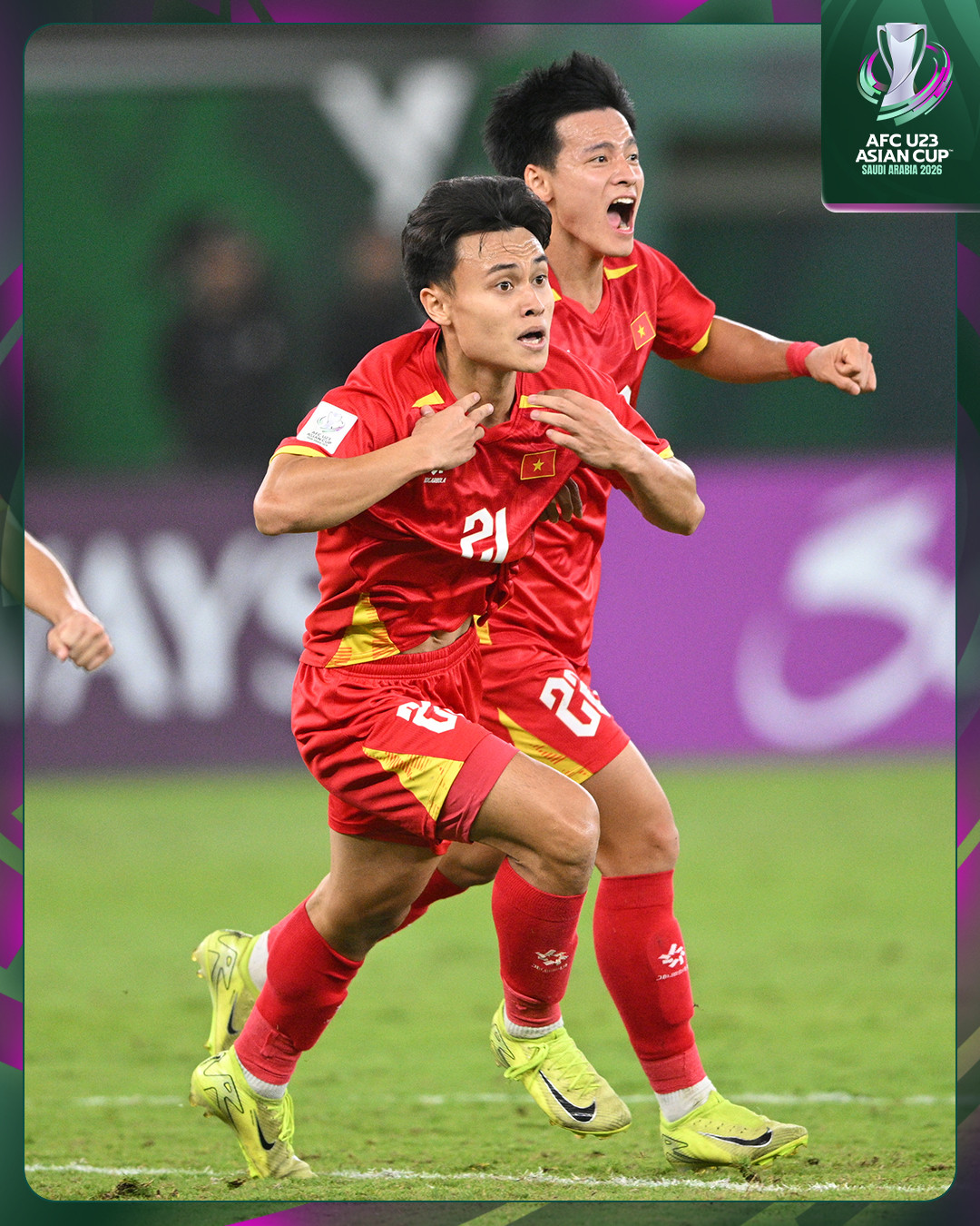 Khoảnh khắc Minh Phúc hóa người hùng của U23 Việt Nam - Ảnh: AFC