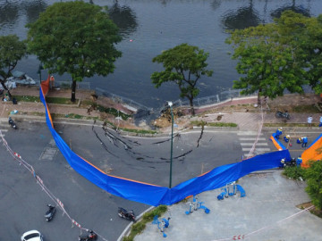 'Hố tử thần' 50 m2 ở TP HCM nhìn từ trên cao